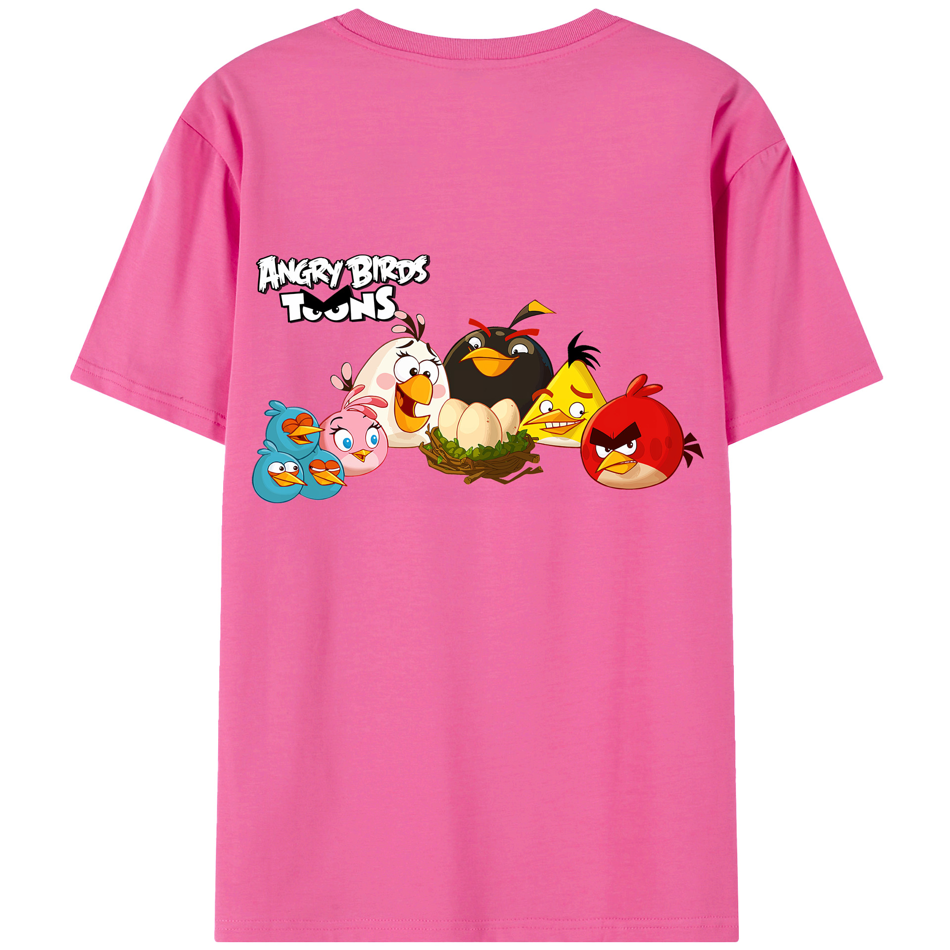 （画像用） Angry Birds アングリーバード レディース半袖Tシャツ(バックプリント)